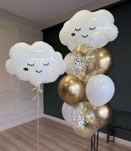 Композиція кульки з гелієм "Виписка для дівчинки" 0971 0971 фото
