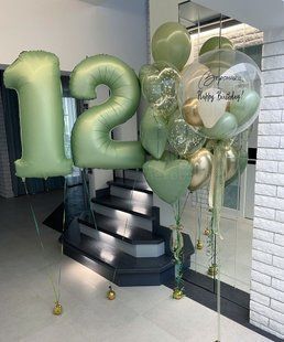 Композиція кульки з гелієм "З Днем Народження" 1081 1081 фото