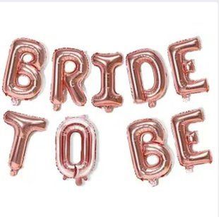 Гірлянда фольгована, повітряна, рожеве золото "Bride to be, дівоча вечірка" 1183 фото