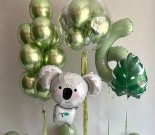 Композиція кульки з гелієм "З Днем Народження" 0485 0485 фото